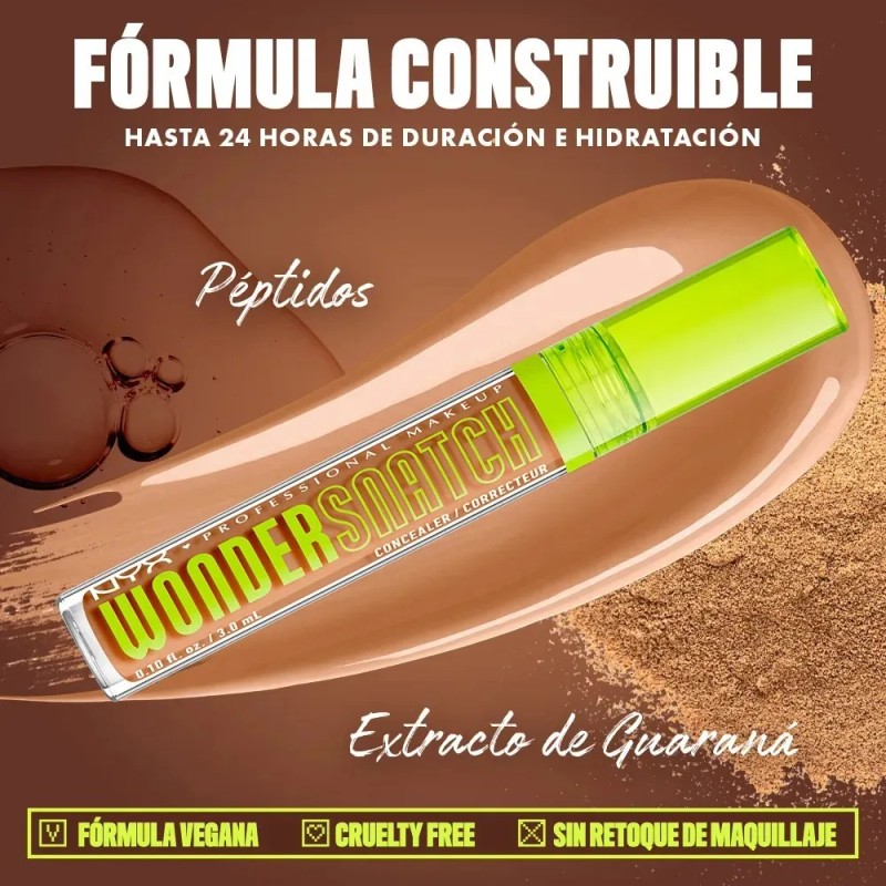 NYX PMU Wonder Snatch, Corrector Líquido para Rostro, 3 ml