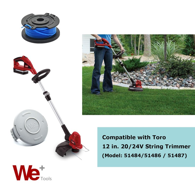 WETOOLPLUS 0.065 in. Replacement Spool Line 88524 & Cover Cap