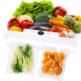 Vacuum Sealer, Vacuum Sealer, Automatic Food Sealer for Dry or Moist Food, 25 cm Long & Stable Weld, Film Welding Machine with 10 Vacuum Bags