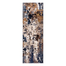 Keen Home Design Area Rugs - 2x20 Non-Shedding, Abstract Rugs for Kitchen, Living Room, Bedroom, Dining Room, Entryway - Size: 2'8" x 20', Multi