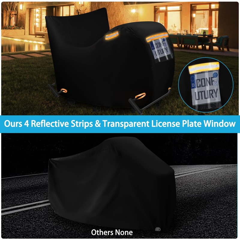 Motorcycle Cover Heavy Duty,CONFUTURY 600D Motorcycle Covers Waterproof Outdoor Storage