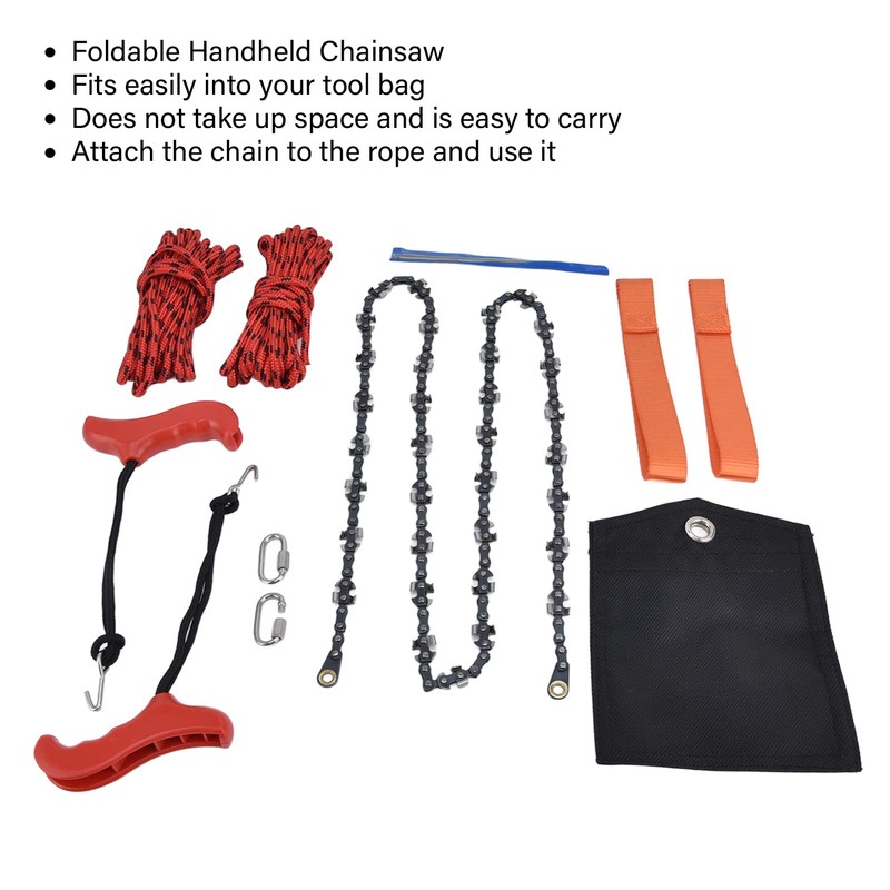 Topyond 53 Inch Folding Pocket Hand Rope Chain Saw, Efficient
