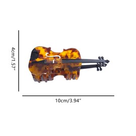 Novelty Violin Claw Clip,Acetate Claw Clip for Women,Cute Hair Clip,Caramel
