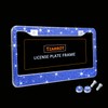 TZARROT Blue Bling License Plate Frame for Women, Diamond Rhinestone