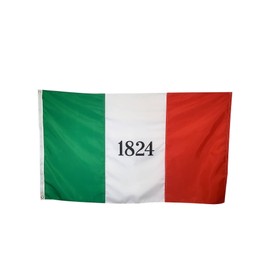 Alamo 1824 Historic Flag, Historical Texas Revolution Flag, Durable All-Weather Nylon with grommets for Outdoors, Made in USA (12x18")