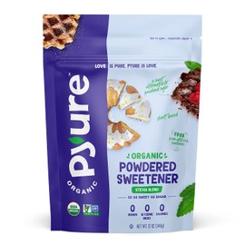 Pyure Organic Powdered Sweetener | Sugar-Free Confectioners Sugar Substitute for Baking | Keto, Gluten-Free, Zero Calorie, Zero Carb, Plant-Based Stevia Blend | 12 oz