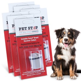 Pet Stop 6Pk Invisible Fence Collar Battery - Brand Compatible - Invisible Fence Brand Compatible R21 R22 R51 Dog Collar Battery, Dog Collar Battery Compatible with Invisible Fence