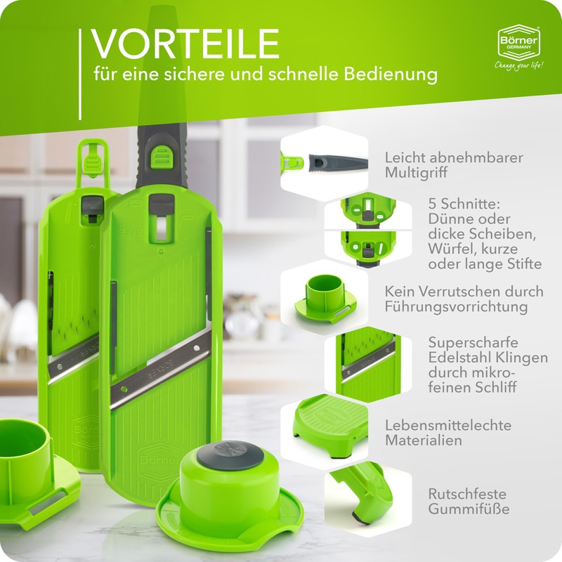 Börner Multi Dicer + Multi Slicer (4-in-1 Set), Vegetable Slicer