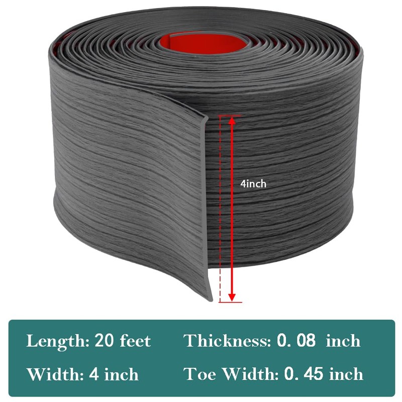 LSGCQ Flexible Baseboard Molding Trim 4 Inch x 20 Feet