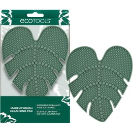EcoTools - Almohadilla limpiadora de brochas de maquillaje, alfombrilla limpiadora de brochas para herramientas de limpieza profunda, uso con champú, 100% silicona, fácil de limpiar, cuenta con