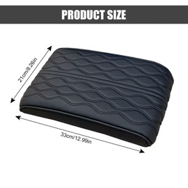 Naapesi Car Armrest Pad, Car Armrest Cushion Memory Foam Car Armrest Center Console Cover Waterproof Universal Car Armrest Center Console Cover Protector for Most Vehicle, SUV, Truck, Car (Black)