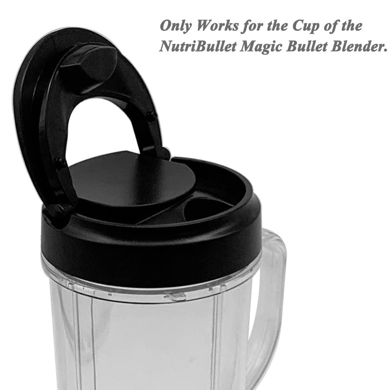 Flip Top Lid Sports Lid Compatible with Magic Bullet Mixer