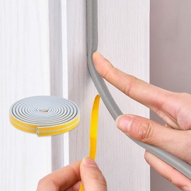 Door & Window Gap Sealing Strip Weatherstrip, Entrance Door Rubber Gasket 2mm 5M Door Gap Rubber I-Type - 2mm 4ea