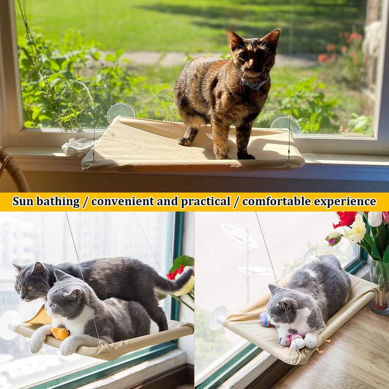 YAUYAP Hamaca para Gatos, Hamaca Cama De Ventana Soporta hasta