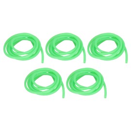 PATIKIL 3mm ID Glow Tube Deep Sea Fishing, 5Pcs 16.4 Ft/5M Soft Silicone Luminous Tube Angling Glow in The Dark Tubing Sleeve Fishing Tool for Fishing Rigs, Green