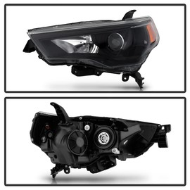ACANII - For 2014-2020 Toyota 4Runner Halogen Black Projector Headlights Headlamps Assembly Replacement Pair Left+Right