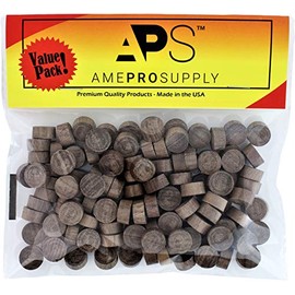 Walnut Wood Plugs 1/2 inch, Screw Hole Plugs, Flat Head Wood Plugs, Button Plugs, Screw Plug, Wooden Hole Plugs, Wood Caps, Wood Screw Covers, Wooden Screw Plugs, Wood Plug (120, 1/2 inch Walnut)