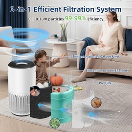 Core 400S Toxin Absorber Replacement Filter for LEVOIT Core 400S and Core400S-P/Core 400S-rf Air Purifier,3-in-1 True H13 HEPA Activated Carbon Pre-Filter,Core400S-RF-TX (LRF-C401-GUS),1 Pack,Green