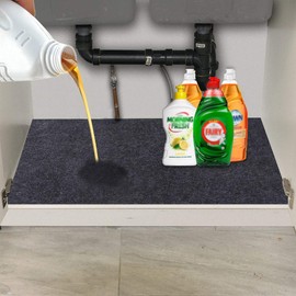 Under The Sink Mat,Kitchen Tray Drip,Cabinet,Absorbent Felt Layer Material,Backing Waterproof(36inches x 30inches)