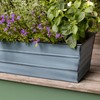 Achla Designs Galvanized Steel Flower Box Planter, Nantucket Blue, Medium