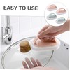 Baluue 4pcs Cleaning Scrubber Thickened Sponge and Handle for Kitchen