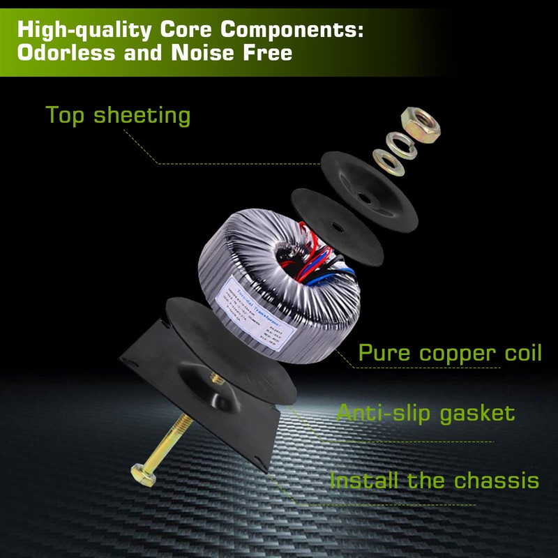 ZGROCK 1500W Voltage Converter Transformer Heavy Duty Step Up/Down- 110