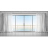 Bronze Voile Curtain Transparent Tab-Top Curtain Decorative Curtain 140 x