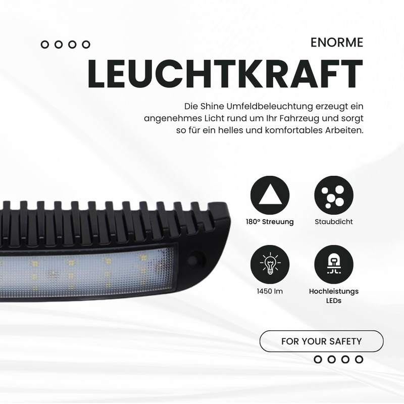Raptors LED Technik Shine | White | ECE R10 Approval