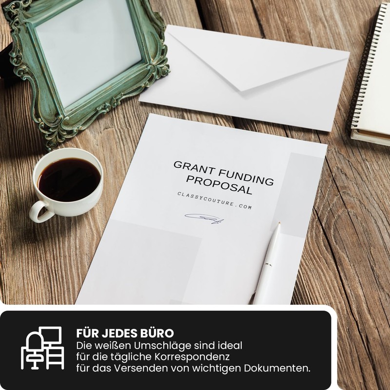Netuno 500 Envelopes White DIN Long 11 x 22 cm
