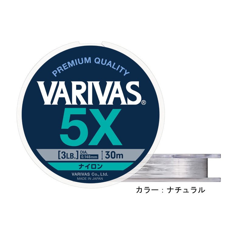 varivas tippet nylon 30m natural 3x (6lb)