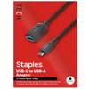 Staples TECH USB-C to USB A Audio/Video Adapter, Male to