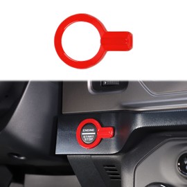 HTHE for Ford Bronco Center Console Engine Start Button Ring Cover Compatible with Ford Bronco 2021 2022+ 2Door 4Door(1PC,ABS,Red)