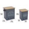 Kitchen Vegetable Storage Tins Set of 2 for Potatoes, Onion,