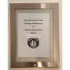 BUILDINGSIGNS.COM Elevator certificate frame (size 5x7, stainless Steel)