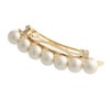VingTAINE H-590 Cotton Pearl Barrette, Medium, Simple, Office, Hair Accessory