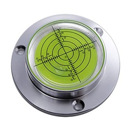 Máquina de nivel de placa de brida, herramienta de viaje, remolque, caravana, nivelación de caravana, pequeño alcance pequeño, nivel de burbuja redondo (diámetro 60 mm)