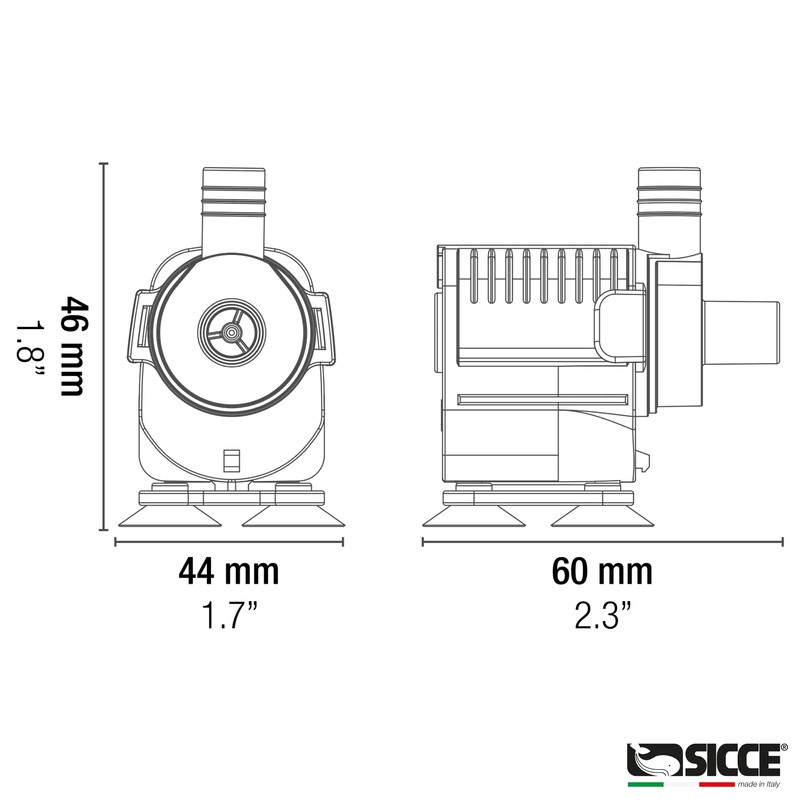 SICCE Syncra Silent NANO Multifunction 110 GPH Submersible Water Pump
