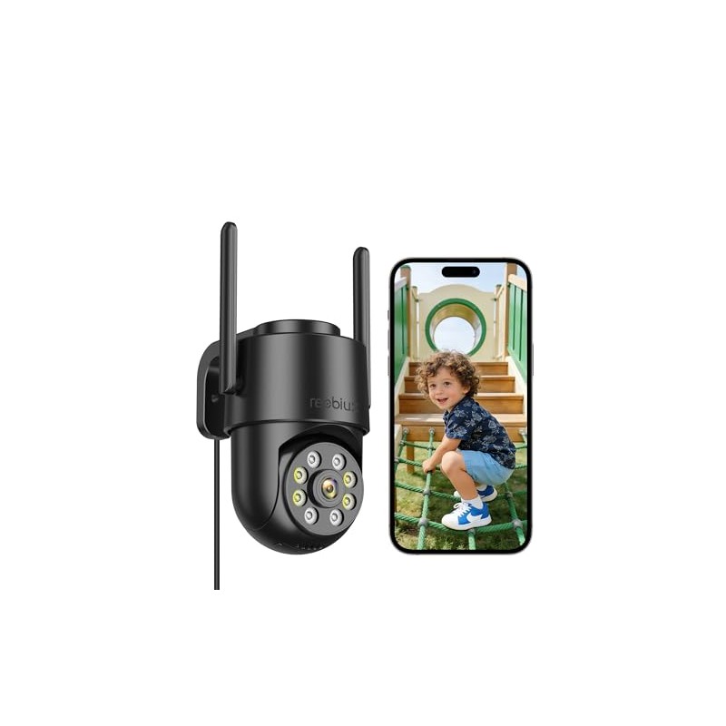 Reobiux 4MP WiFi Camara de Seguridad Exterior/Interior