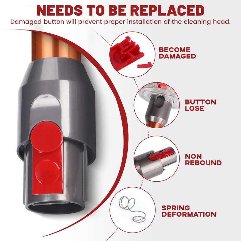 Cleaner Head Clip Latch Tab Button Compatible with Dyson V10