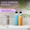 BRIGHTFROM Twist Top (Black) Applicator Bottles, 8 OZ Crystal Clear,
