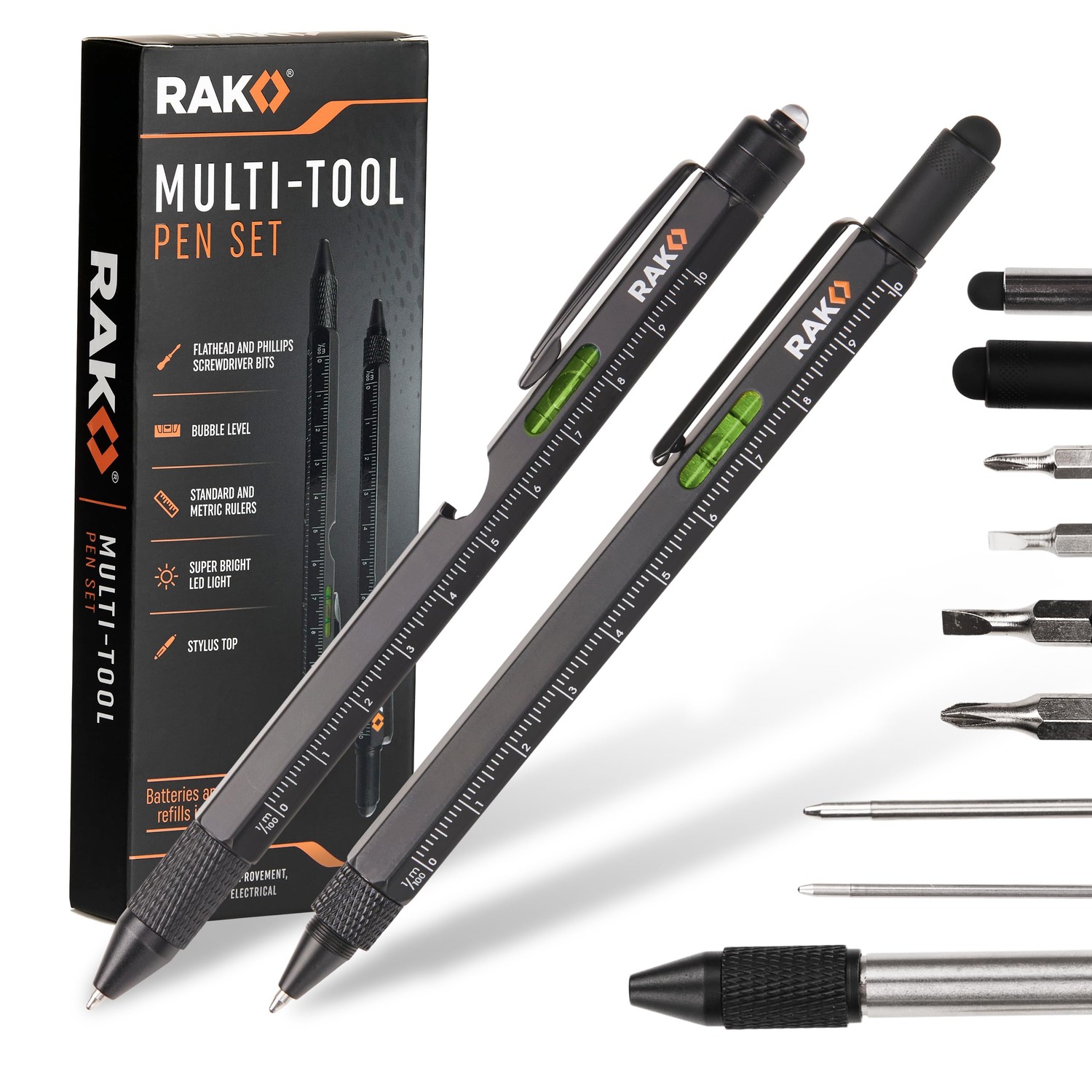 RAK Multitool Pen - Multi-Tool Pens, LED Light, Flathead, Phillips ...