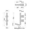 Gedotec Jupitar Coat Hook Stainless Steel Coat Hook Silver Matt
