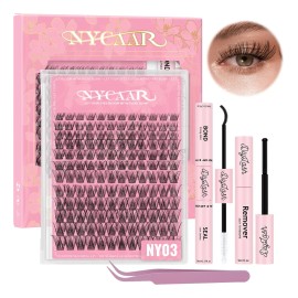 Kit Pestañas Naturales Volumen Nycaar Con Pegamento Diy