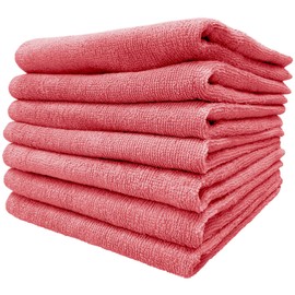 8 Year Towels, Face Towels, 13.4 x 33.5 inches (34 x 85 cm), 100% Cotton, Thin, Quick Drying, Highly Absorbent, Durable, No Bulk, Cherry Set of 7