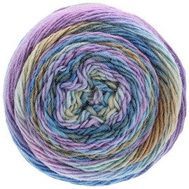 LANA GROSSA Meilenweit Colour Mix | Merino Wick Yarn with Colour Gradient for Socks, Machine Washable | Hand Knitting Yarn Made of 75% Virgin Wool and 25% Polyamide | 100 g Wool for Knitting &