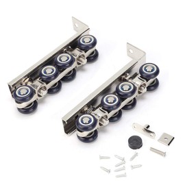 TOPINCN Sturdy 8 Wheels Door Track Pulley Hanging Wheel High Bearing Capacity Home Sliding Door Hardware Accessories