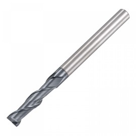 sourcing map Square Nose End Mill, 6mm Tip Dia Solid Carbide AlTiN Coated CNC Router Bits 2 Flute Spiral Milling Cutter HRC45 with 6mm Shank 75mm (3-inch) Length