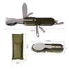 Set of 2 Outdoor Travel Cutlery, 7 in 1 Removable