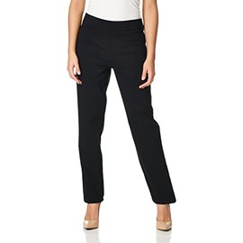 Briggs New York Womens Super Stretch Millennium Welt Pocket Pull on Career Dress Pants, Black, 14 Short US