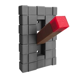 Game Room Light Switch Cover, 1 Toggles Blocks Light Switch Cover, My World Room Decor, More Sturdy, 1 Gangs Standard Size for Fans Kids Bedroom Decoration, Red Torch